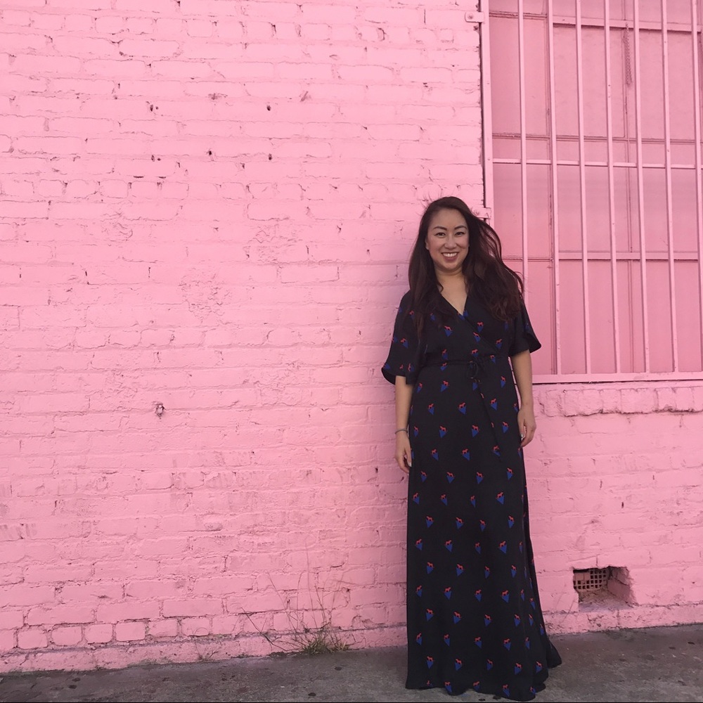 Wondaland London Printed Kimono Maxi Dress